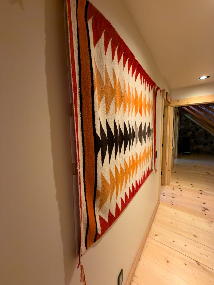 Log Cabin Hallway Triangle Tapestry